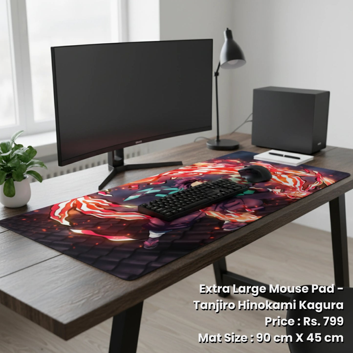 Demon Slayer XXL Desk Mat - Tanjiro Hinokami Kagura