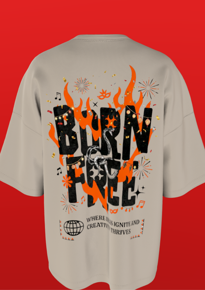 NIT NAGALAND - EKARIKTHIN - THE OFF WHITE BURN - PREMIUM 240 GSM OZ T-SHIRT