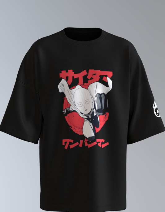 Oversized Anime T-Shirt Level 1:  One-Punch Man "Saitama
