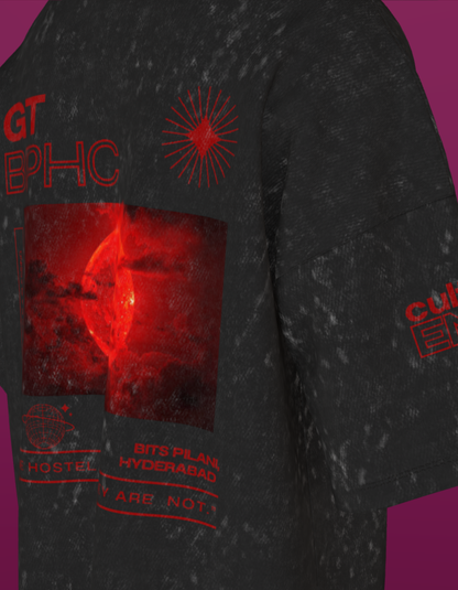 BITS HYDERABAD -  BLOODY HELL - PREMIUM 250 GSM OVERSIZE ACIDWASH