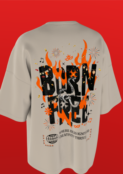 NIT NAGALAND - EKARIKTHIN - THE OFF WHITE BURN - PREMIUM 240 GSM OZ T-SHIRT