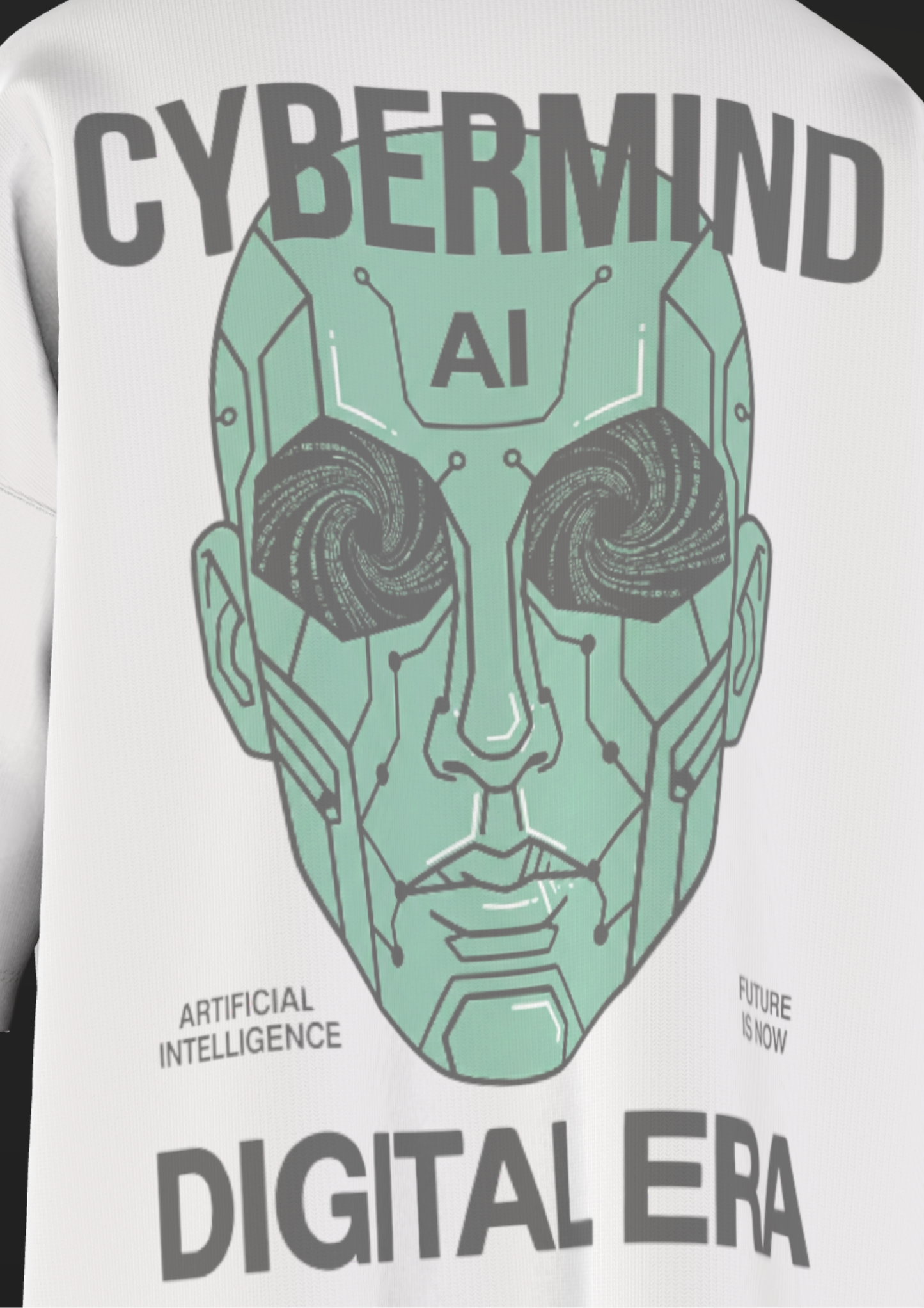 NIT SIKKIM  - WHITE CYBERMIND  - PREMIUM 220 GSM OVERSIZE T-SHIRT