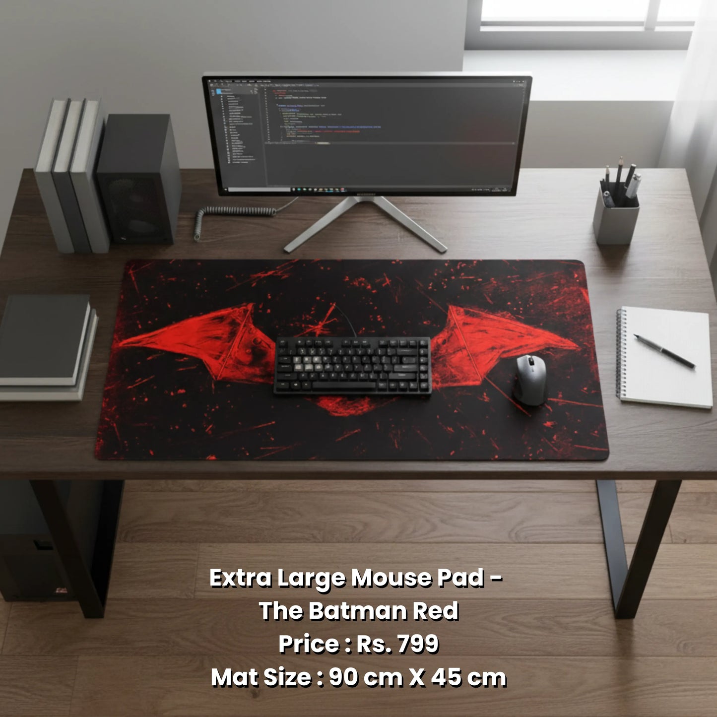 Extra Large Mouse Pad - The Batman Red
