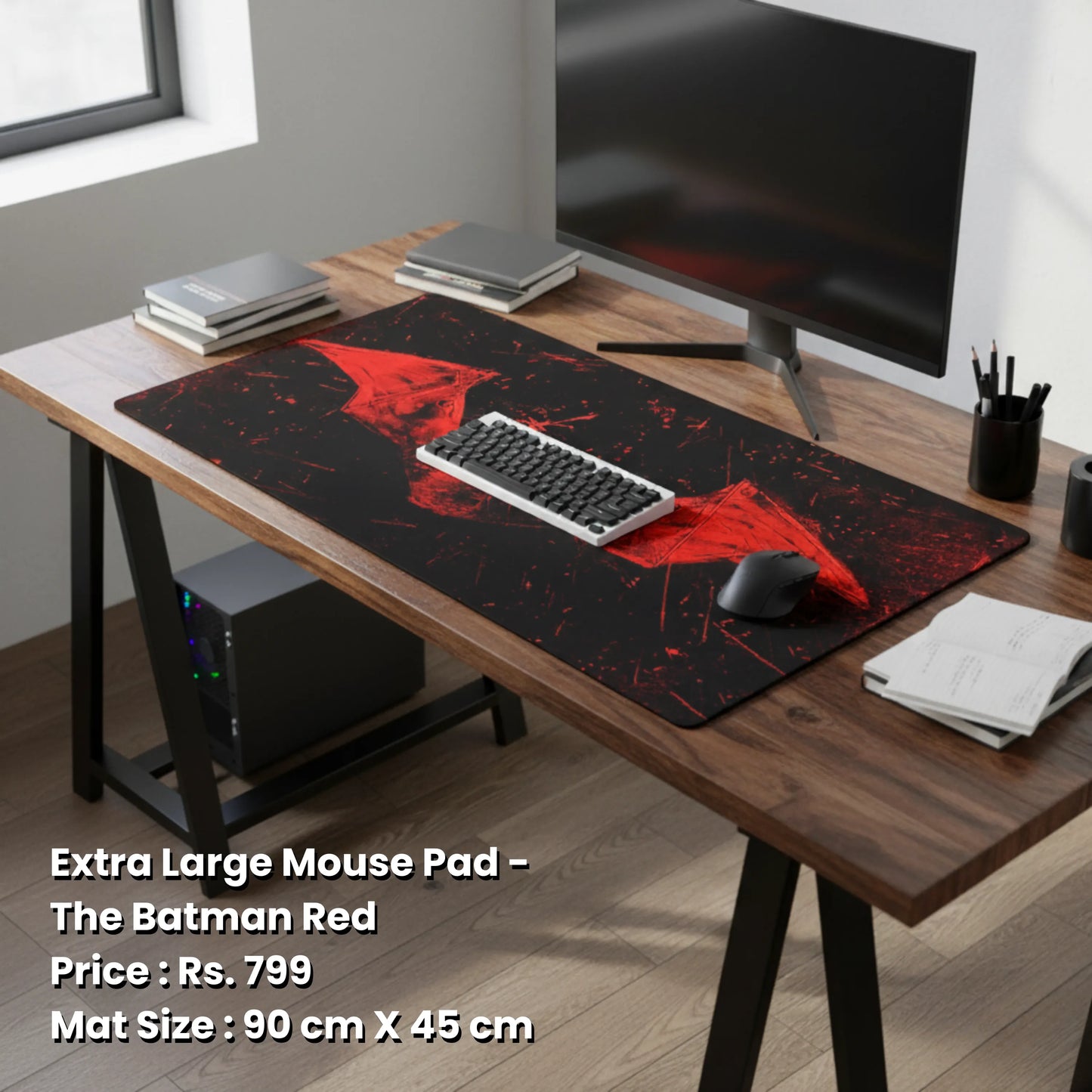 Extra Large Mouse Pad - The Batman Red