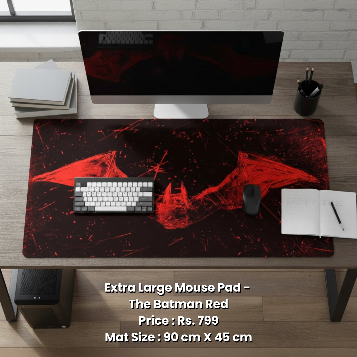 Extra Large Mouse Pad - The Batman Red
