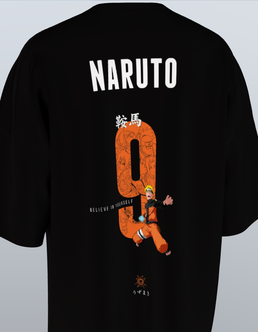 Oversized Anime T-Shirt Level 1:  Naruto "Believe in Yourself"
