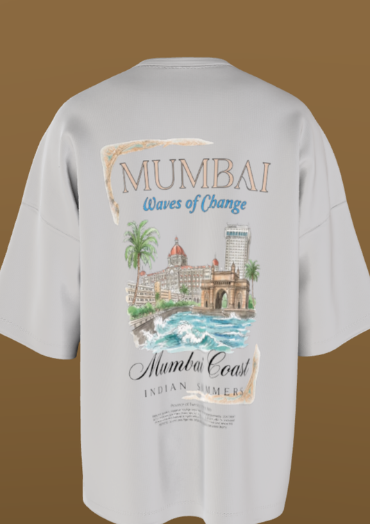 TEDX CRCE - WHITE MUMBAI - PREMIUM 240 GSM OVERSIZE T-SHIRT - WHITE