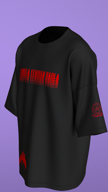 NIT KURUKSHETRA - 2 - PREMIUM 220 GSM OVERSIZE T-SHIRT - BLACK