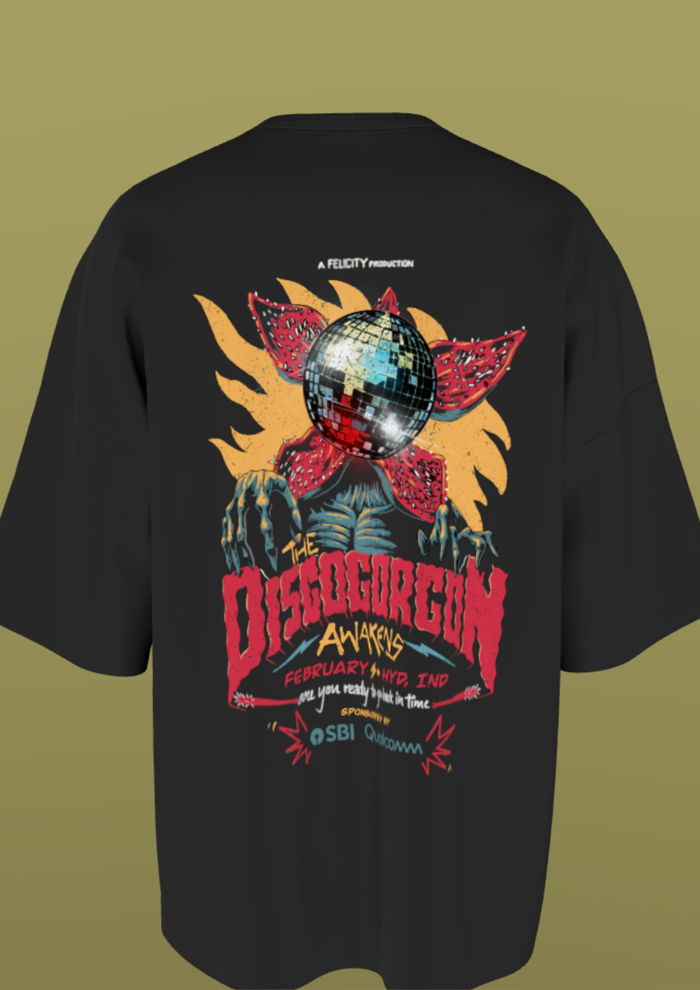 IIIT HYDERABAD - DISCO GORGON  - PREMIUM 220 GSM OVERSIZE TSHIRT