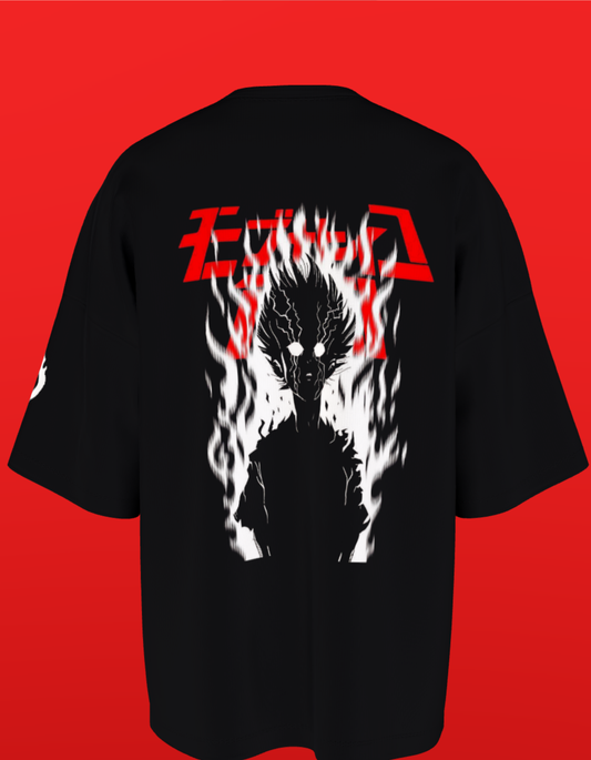 Oversized Anime T-Shirt Level 1: Mob Psycho 100 "Mob on Fire"