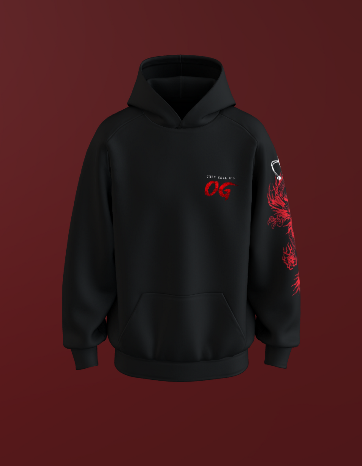 Ojas Gambhera Classic Black Hoodie Elite Dragon