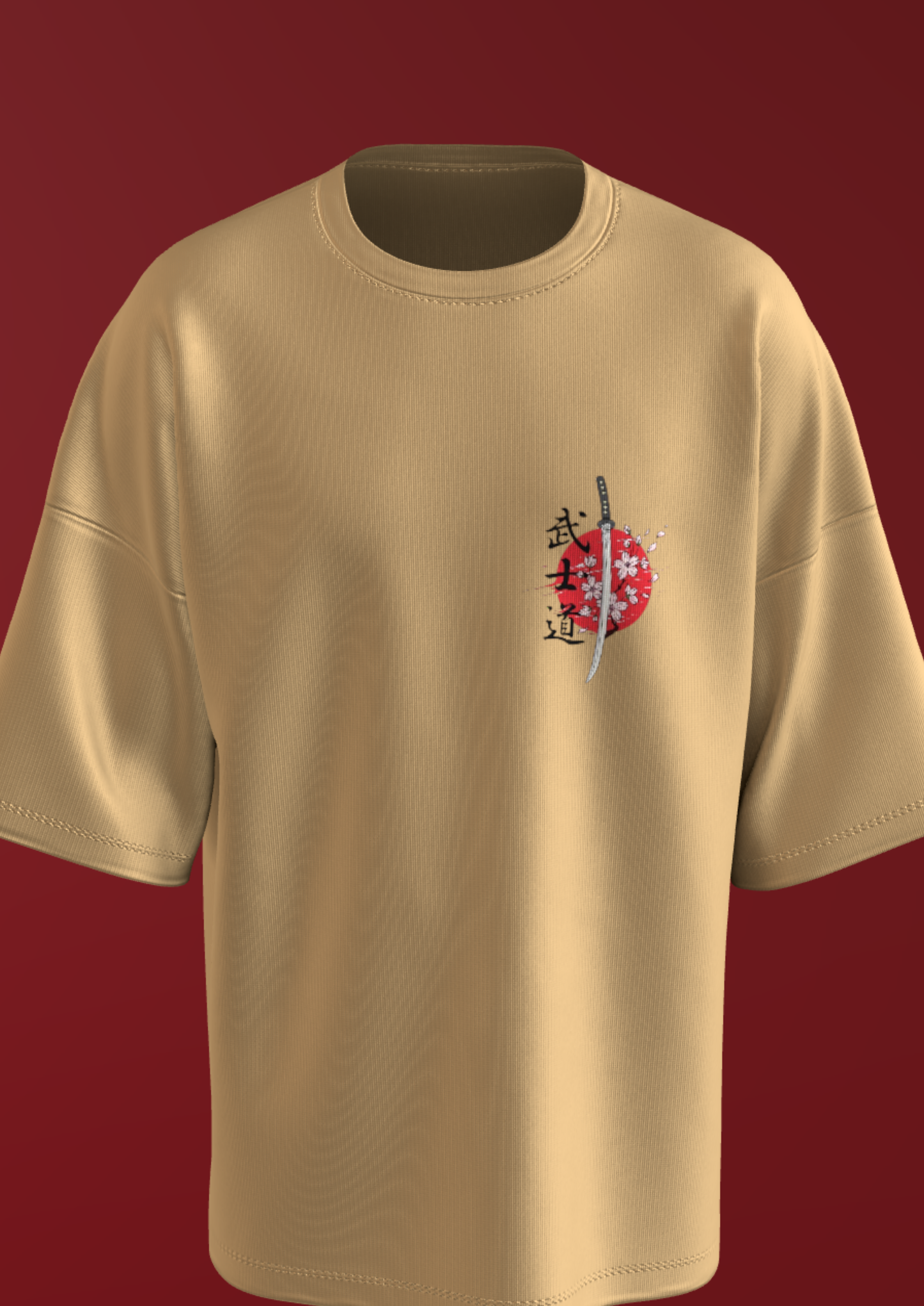 ANANTA - BEIGE TREE - PREMIUM 220 GSM OVERSIZE T-SHIRT