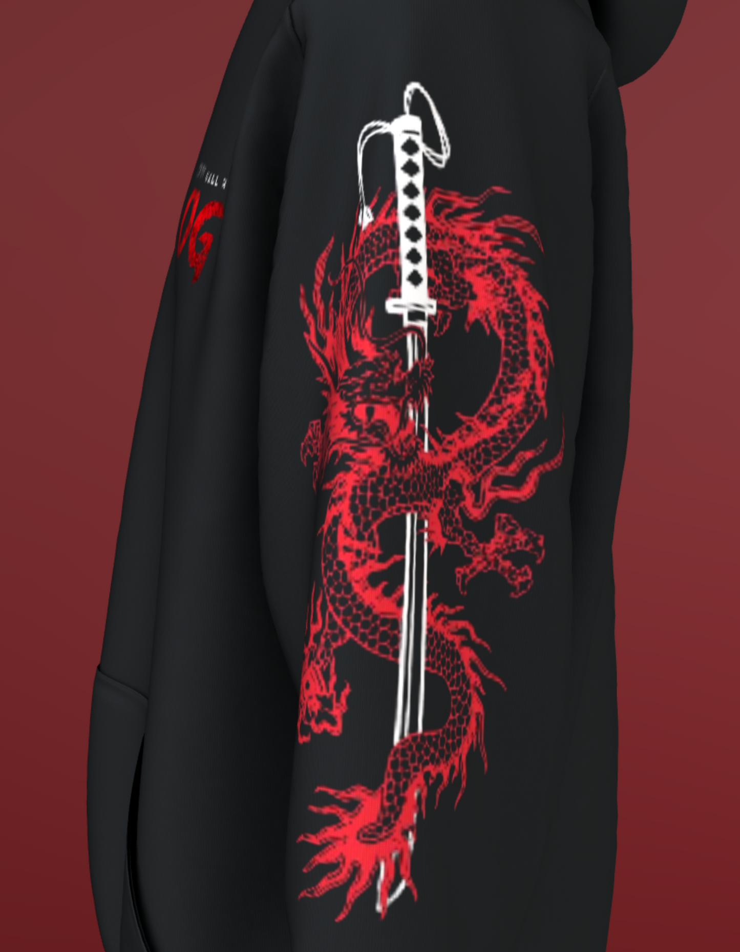 Ojas Gambhera Classic Black Hoodie Elite Dragon