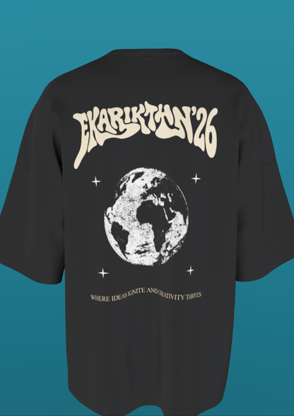 NIT NAGALAND - EKARIKTHIN - THE GLOBE - PREMIUM 220 GSM OZ T-SHIRT