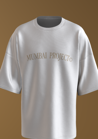TEDX CRCE - WHITE MUMBAI - PREMIUM 240 GSM OVERSIZE T-SHIRT - WHITE