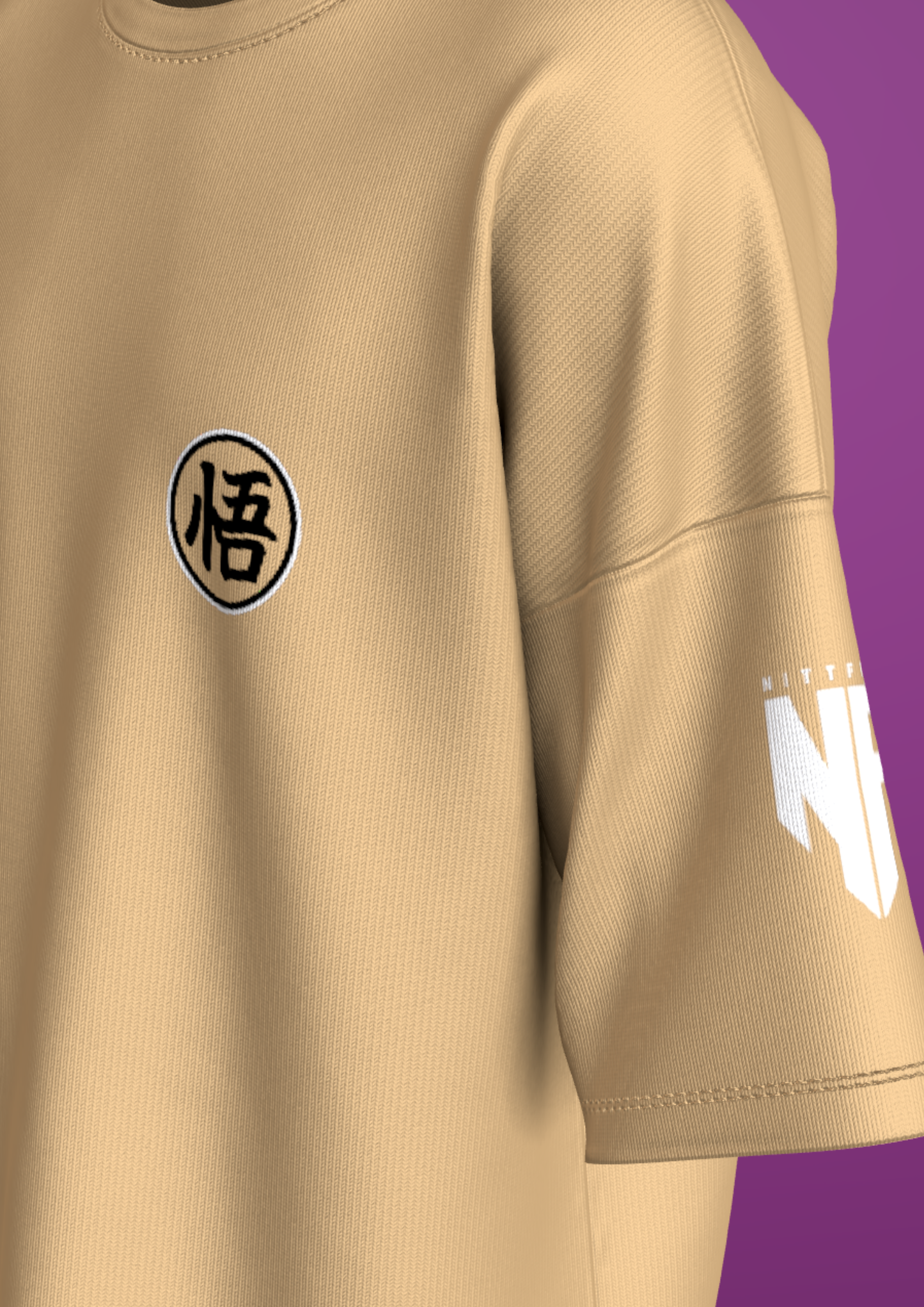 NIT TRICHY - GOKU - PREMIUM 240 GSM OVERSIZE T-SHIRT - BEIGE