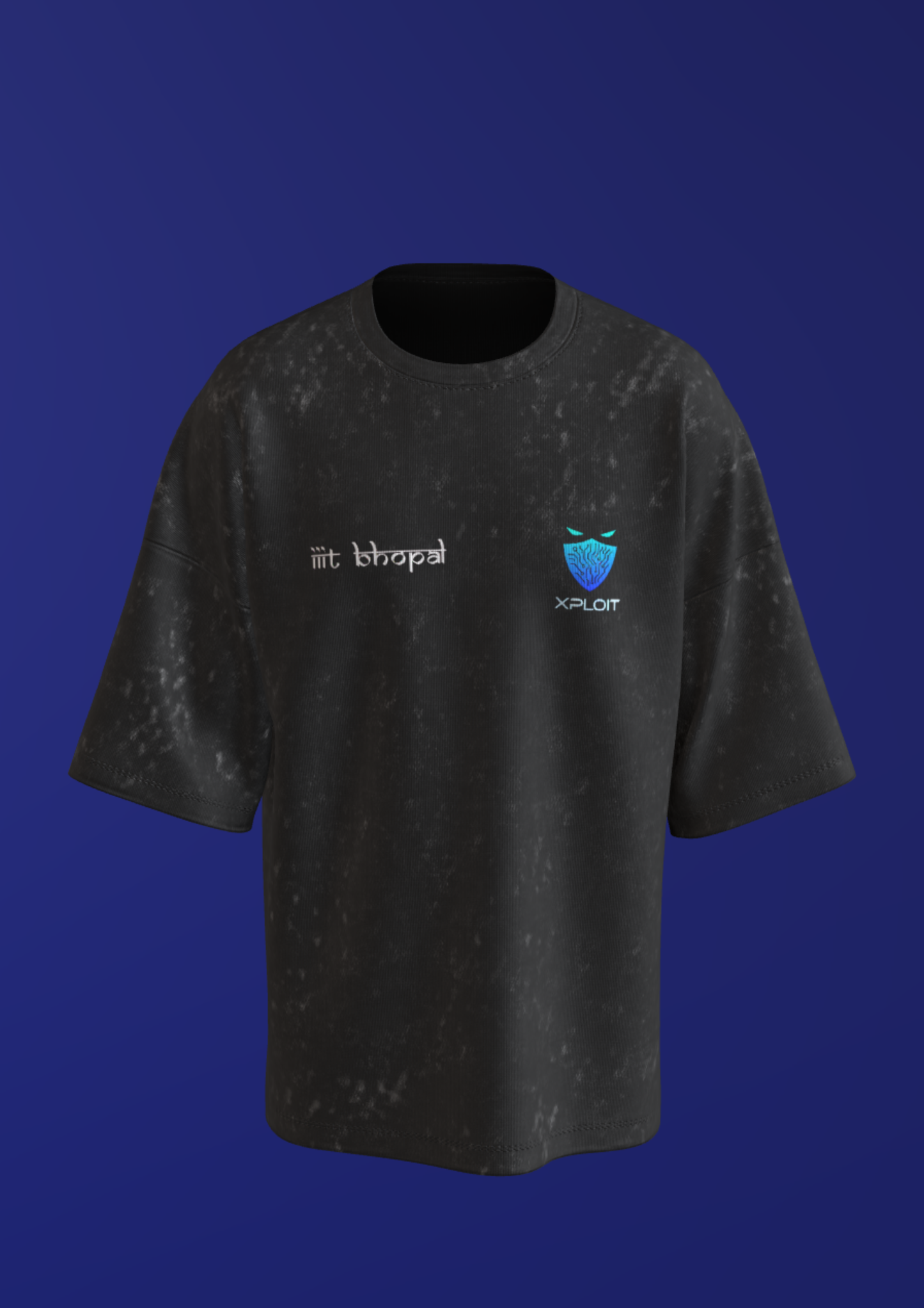 IIIT BHOPAL - HACKER SERIES - 260 GSM ACID WASH PREMIUMM OVERSIZE TSHIRT