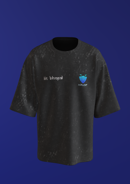 IIIT BHOPAL - HACKER SERIES - 260 GSM ACID WASH PREMIUMM OVERSIZE TSHIRT