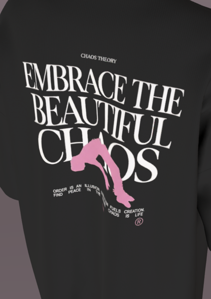 TEDX CRCE - MUMBAI CHAOS - PREMIUM 220 GSM OVERSIZE T-SHIRT - BLACK