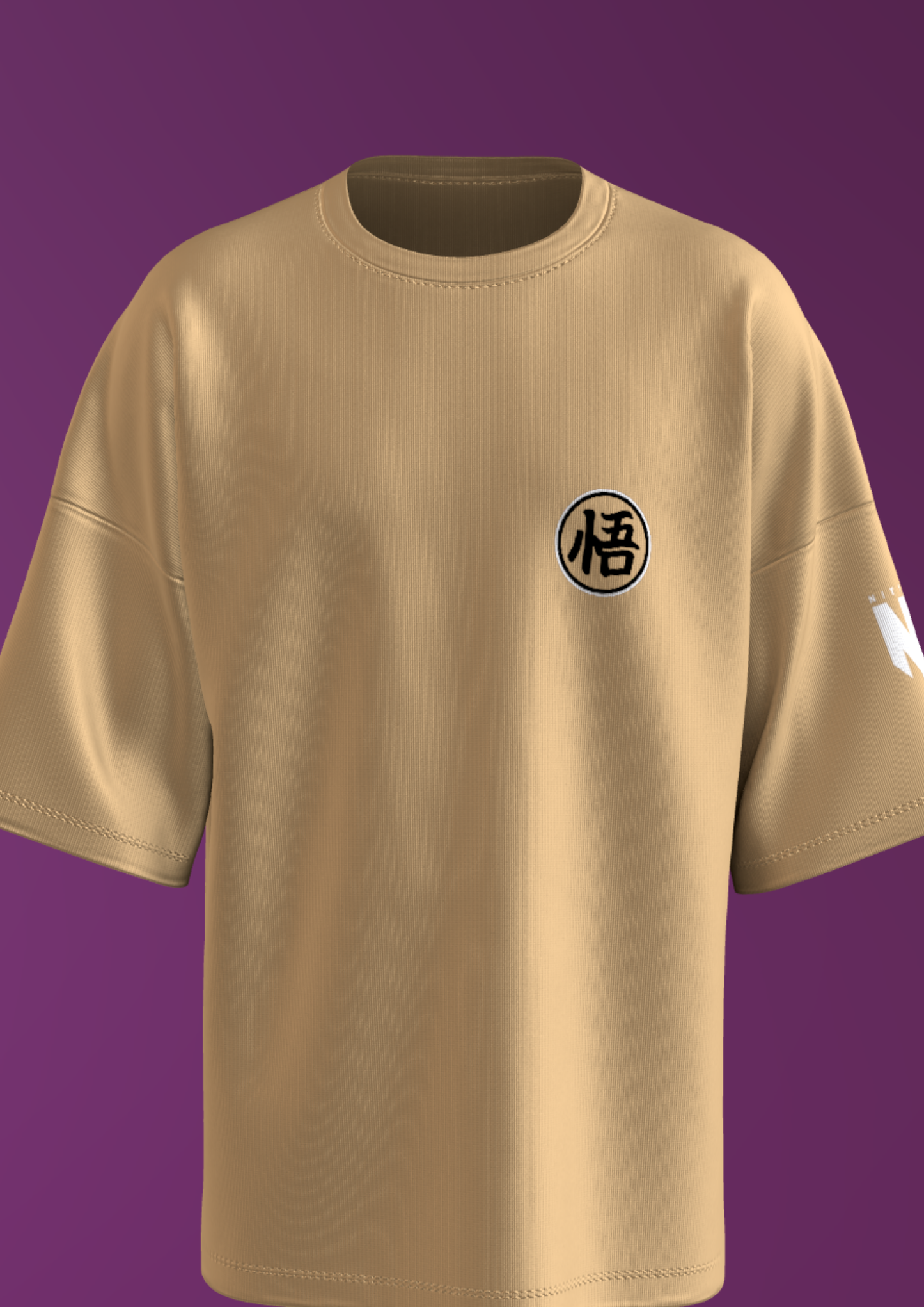 NIT TRICHY - GOKU - PREMIUM 240 GSM OVERSIZE T-SHIRT - BEIGE