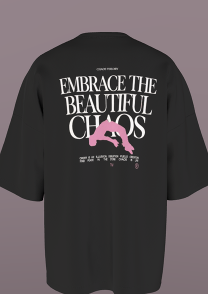 TEDX CRCE - MUMBAI CHAOS - PREMIUM 220 GSM OVERSIZE T-SHIRT - BLACK