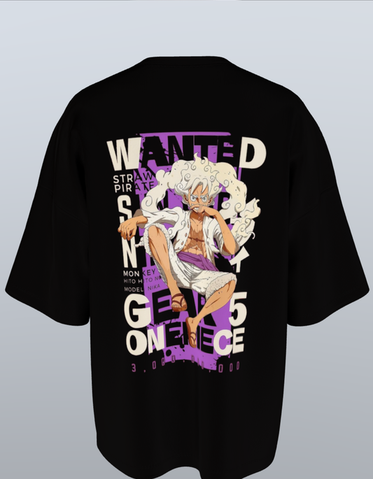 Oversized Anime T-Shirt Level 1:  Monkey D. Luffy "Gear 5 Wanted"