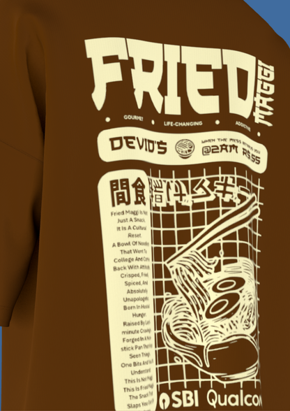 IIIT HYDERABAD -FRIED MAGGI - PREMIUM 220 GSM OVERSIZE TSHIRT
