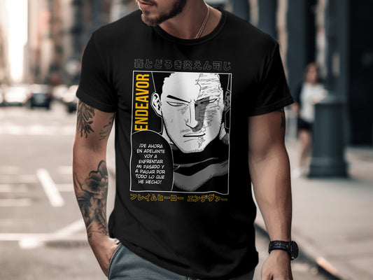 Classic Anime Series T-Shirts - My Hero Academia - Endeavor
