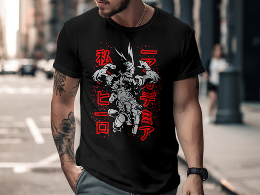 Classic Anime Series T-Shirts - My Hero Academia - Deku X All might