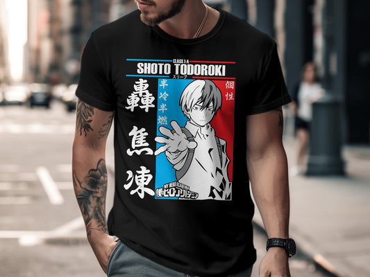 Classic Anime Series T-Shirts - My Hero Academia - Shoto Todoroki