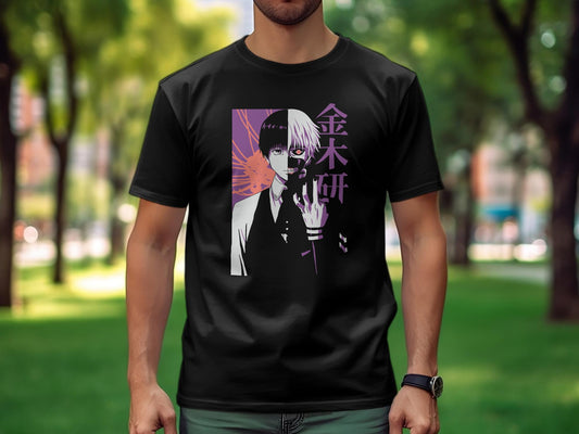 Classic Anime Series T-Shirts - Tokyo Ghoul - Ken Kaneki Blue Purple