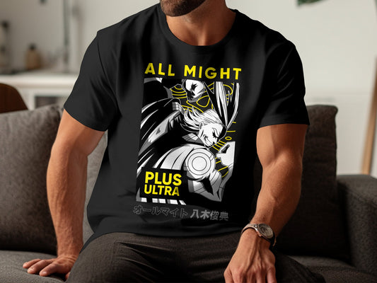 Classic Anime Series T-Shirts - My Hero Academia - All Might Plus Ultra