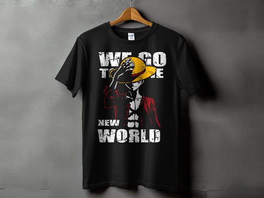 Classic Anime Series T-Shirts - One Piece -  Luffy in New World