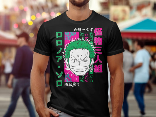 Classic Anime Series T-Shirts - One Piece -  Zoro Face