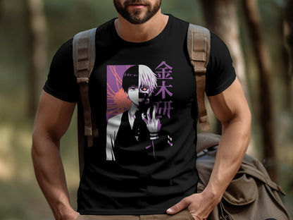 Classic Anime Series T-Shirts - Tokyo Ghoul - Ken Kaneki Blue Purple