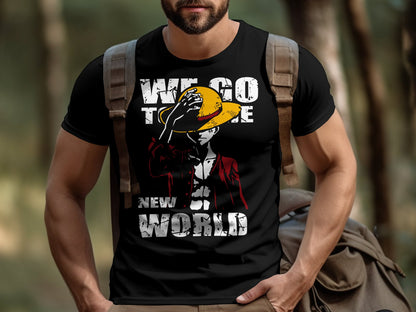 Classic Anime Series T-Shirts - One Piece -  Luffy in New World