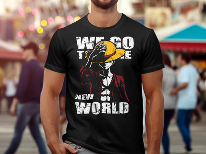 Classic Anime Series T-Shirts - One Piece -  Luffy in New World
