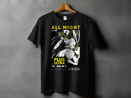 Classic Anime Series T-Shirts - My Hero Academia - All Might Plus Ultra