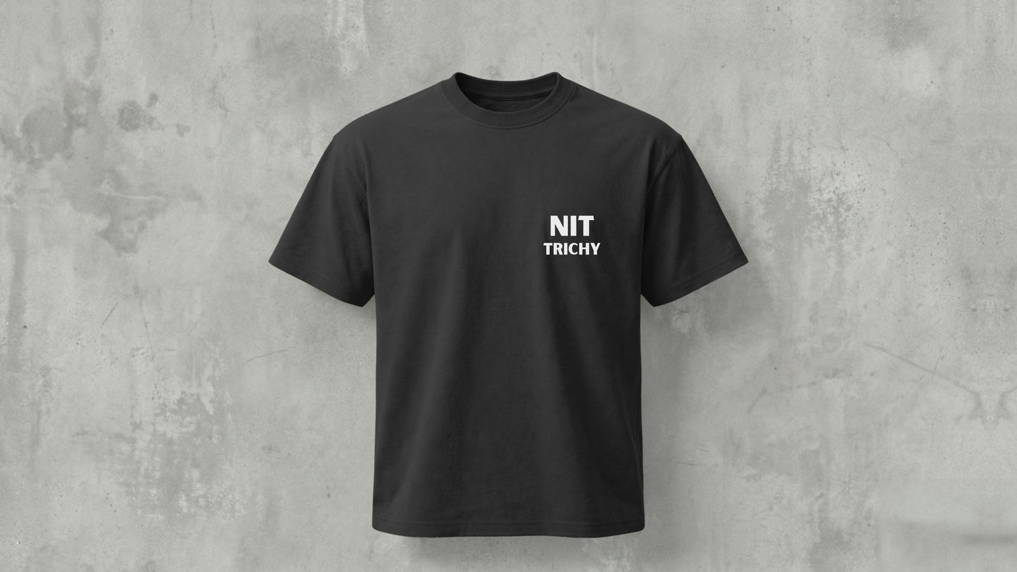 NIT TRICHY - MINIMILISTIC - PREMIUM 200 GSM REG FIT T-SHIRT - BLACK