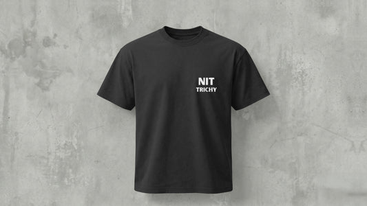 NIT TRICHY - MINIMILISTIC - PREMIUM 200 GSM REG FIT T-SHIRT - BLACK
