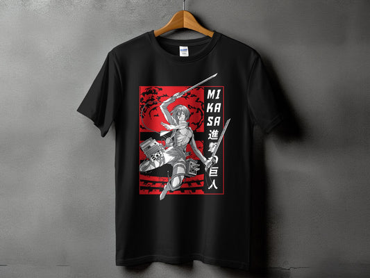Classic Anime Series T-Shirts - Attack on Titans - Mikasa