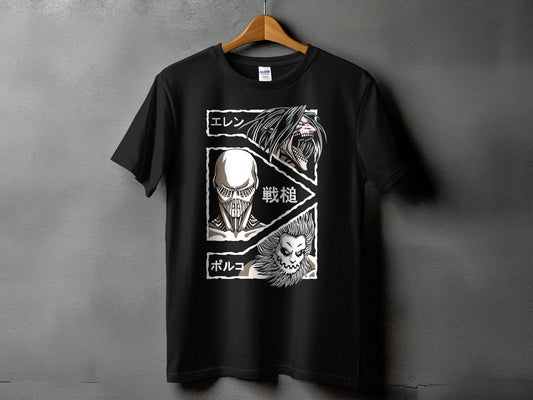 Classic Anime Series T-Shirts - Attack on Titans - Name Titans