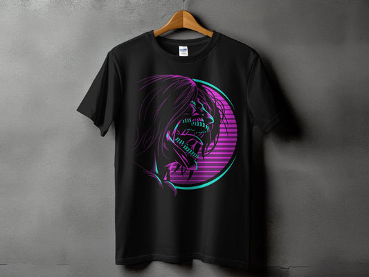 Classic Anime Series T-Shirts - Attack on Titans - Attack Titan Neon