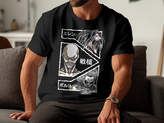 Classic Anime Series T-Shirts - Attack on Titans - Name Titans