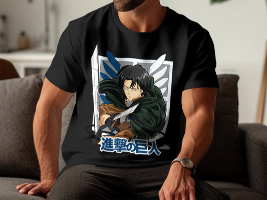 Classic Anime Series T-Shirts - Attack on Titans - Captain Levi