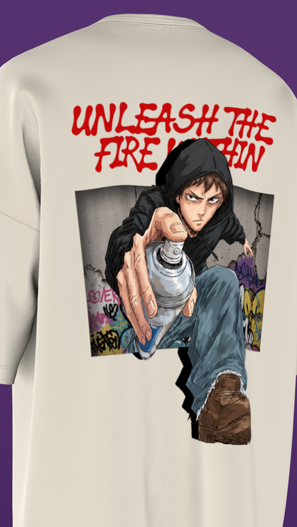 IIT KANPUR "Fire Within" Premium 240 GSM - Off White Oversized