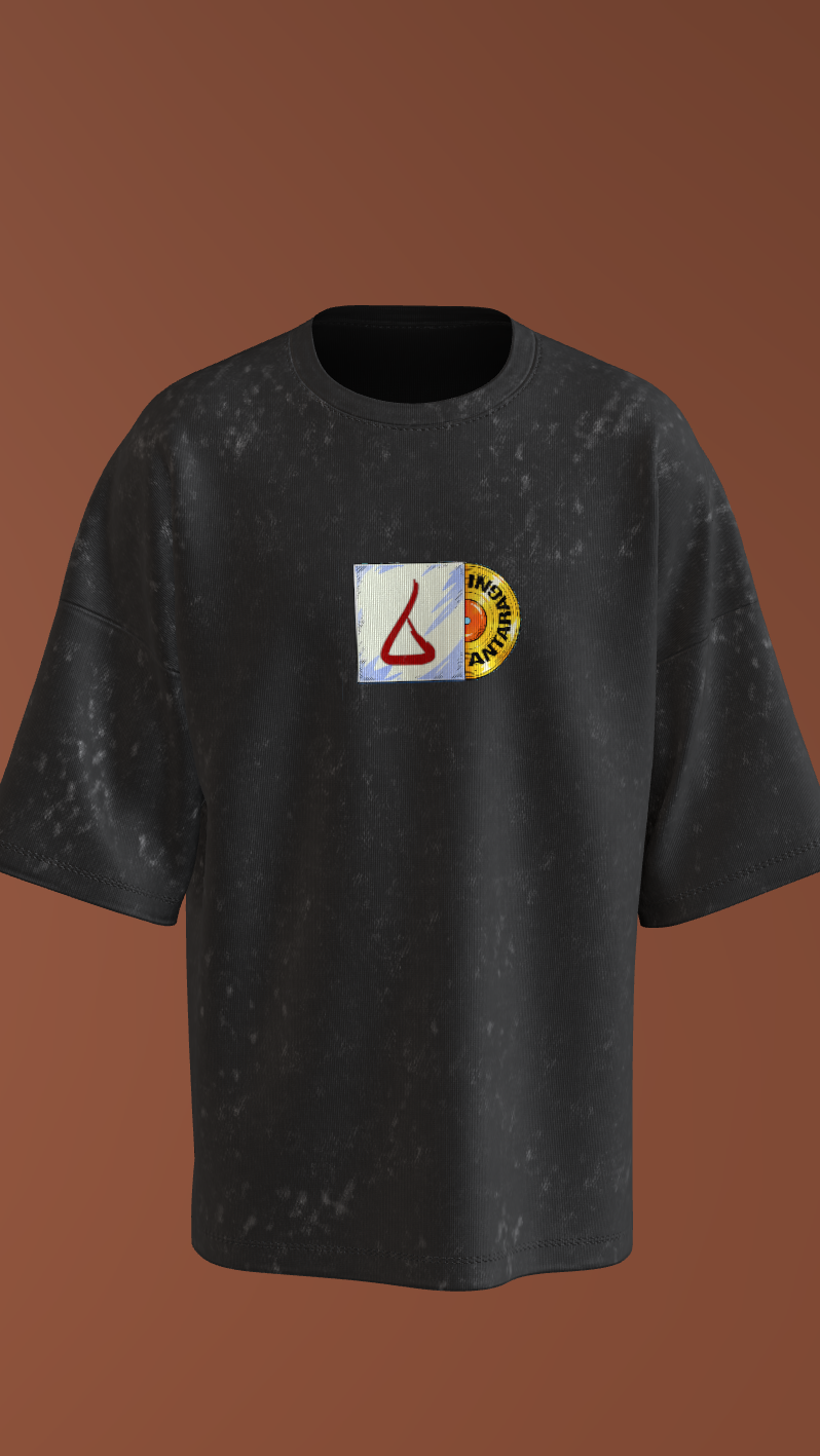 IIT KANPUR "The Classic" Premium 260 GSM - Vintage Black Acid Wash T-Shirt