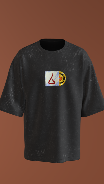 IIT KANPUR "The Classic" Premium 260 GSM - Vintage Black Acid Wash T-Shirt