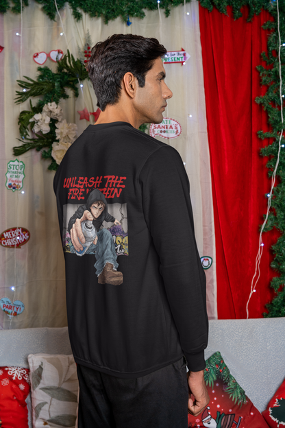 IIT KANPUR "The Fire" Premium 280 GSM - Black - Sweat Shirt