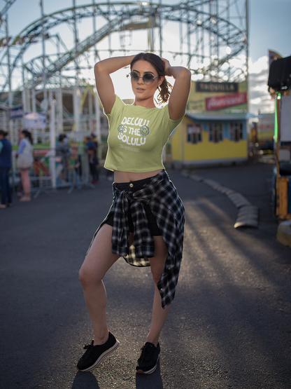 IIM SHILLONG - PREMIUM 260 GSM OVERSIZE CROP TOP -  DELULU IS SOLULU